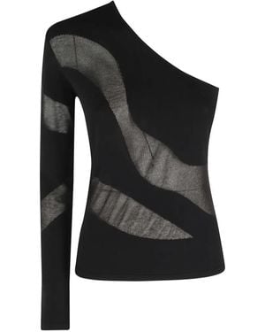 FEDERICA TOSI One-Shoulder Jumper - Black