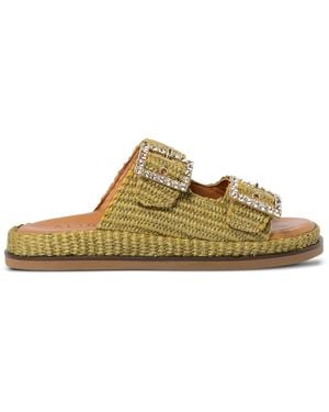 Alibi Sandalias con doble hebilla - Verde