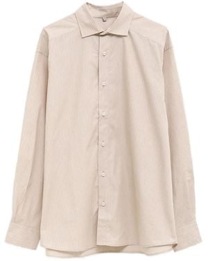 Baserange Claude Striped Shirt - Natural