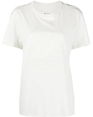 Maison Margiela T-Shirt Mit Nummern-Stickerei - Weiß
