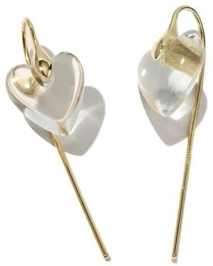 Otiumberg Heart Quartz Earrings - Metallic