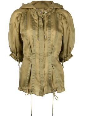 Alberta Ferretti Striped Fitted Jacket - Green