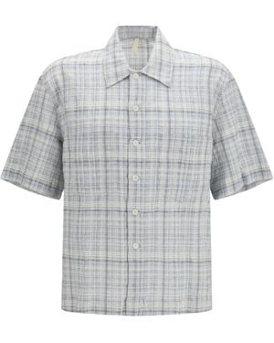sunflower Adam Button-Down Short-Sleeve Cotton Shirt - Grey