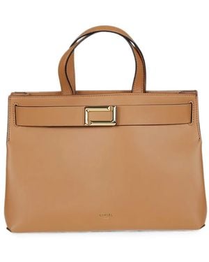 Lancel Medium Angele De Buckled Tote Bag - Natural