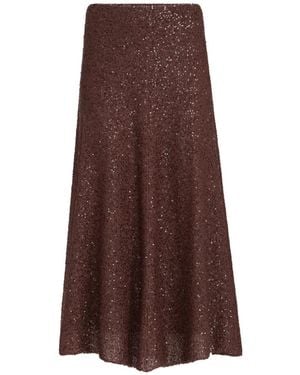 Brunello Cucinelli Wool And Cashmere Skirt - Brown
