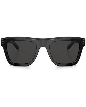 Dolce & Gabbana スクエアフレーム サングラス - ブラック