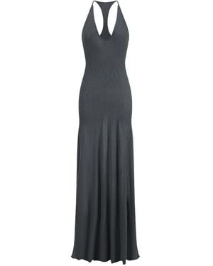 Oude Waag Ripple Ribbed-Knit Maxi Dress - White
