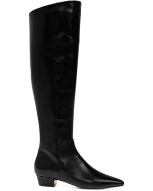 Aeyde Ilaria Leather Knee-High Boots - Black