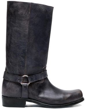 Golden Goose Bikerstiefel Mit Schnalle - Blau