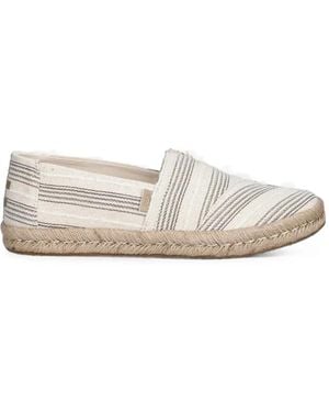 TOMS Gestreifte Alpargata Rope Espadrilles - Weiß