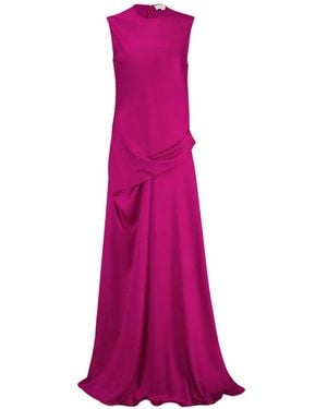Stella McCartney Draped Satin Gown - Purple