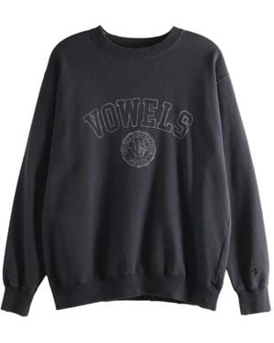 vowels Faded Collegiate Pullover Mit Logo-Print - Schwarz