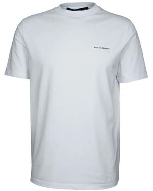 KARL LAGERFELD Logo-Print T-Shirt - Blue