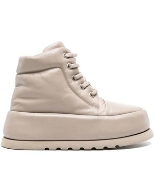Marsèll 65Mm Bombo Leather Boots - Natural