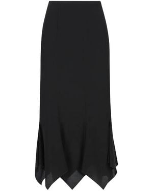 Valentino Garavani Asymmetrical Silk Skirt - Black