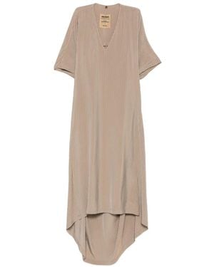 Uma Wang Striped Midi Dress - Natural
