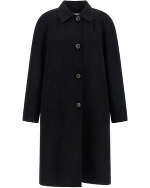 Prada Abrigo Con Botones - Negro