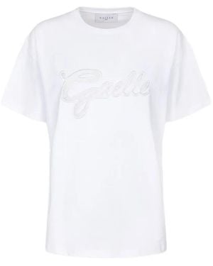 Gaelle Paris Logo-Embroidered T-Shirt - White