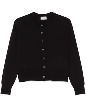 John Smedley Merino Wool Cropped Cardigan - Black