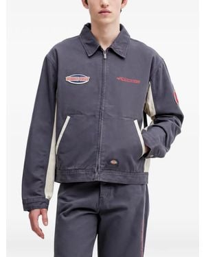 Dickies Nashport Patch-Detailed Contrast Canvas Jacket - Blue