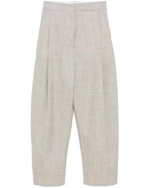 Studio Nicholson Vai Tropical Pleated Wool Pants - White