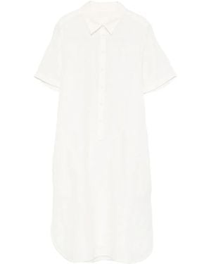 120% Lino Kleid aus Leinen - Weiß