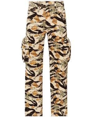 Amiri M65 Repeat Palm Baggy Cargo Trousers - White