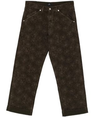 Paul Smith Floral-Pattern Pants - Gray