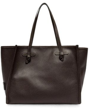 Gianni Chiarini Marcella Grained Leather Tote Bag - Brown