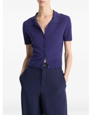 Vince Buttoned short-sleeve cardigan - Blau