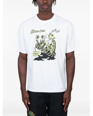 Brain Dead T-Shirt mit Scrambled Head-Print - Weiß