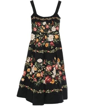 Agua Bendita Vestido Alcaparra Paramo con motivo floral - Negro