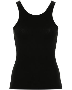 Nanushka Ribbed Cotton-Blend Tank Top - Black