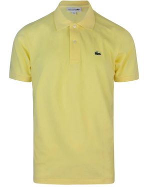 Lacoste Polo À Patch Logo - Jaune