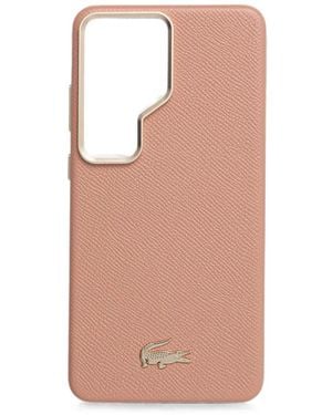 Lacoste Coque De Samsung Galaxy S26 Ultra À Plaque Logo - Pink