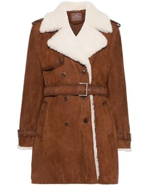 Ermanno Scervino Suede Coat - Brown