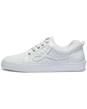 Leandro Lopes Ezio Quilted-Detail Trainers - White