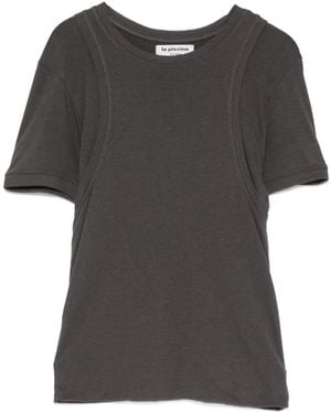 LA PISCINE Layered-Detail T-Shirt - Black
