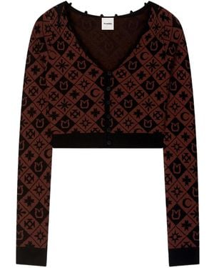 Nanushka Cardigan Dovie À Manches Longues - Marron