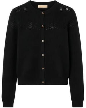 Ulla Johnson Cassia Pointelle-Knit Cardigan - Black