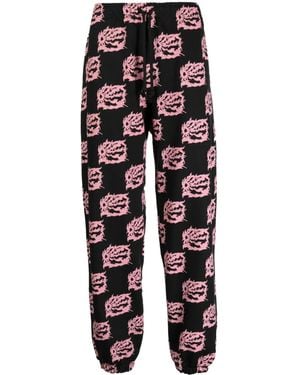 Rassvet (PACCBET) Graphic-Print Cotton Track Trousers - Black