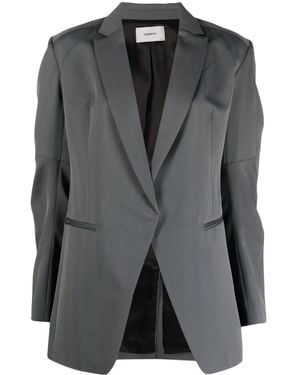 Coperni Herringbone-Pattern Biker Blazer - Black