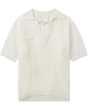3.1 Phillip Lim Layered Polo Top - White