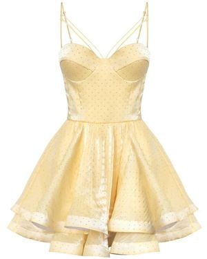 POST MERIDIEM Bustier-Minikleid Mit Strass - Mettallic