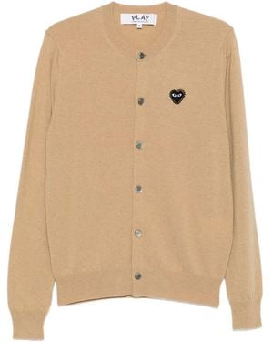 COMME DES GARÇONS PLAY Heart-Logo Cardigan - Natural