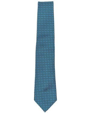 Kiton Geometric-pattern Tie - Blue