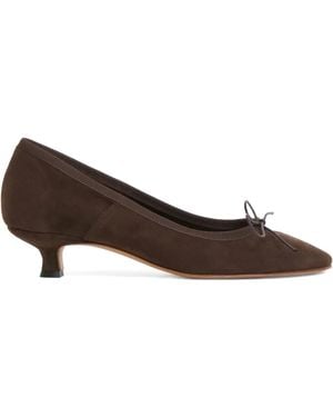 Mansur Gavriel Escarpins Ballerina À Détail De Nœud - Marron