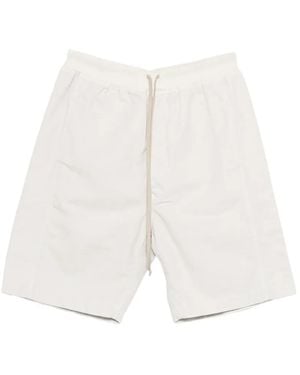 Rick Owens Bermuda Wide Pusher À Taille Élastique - White