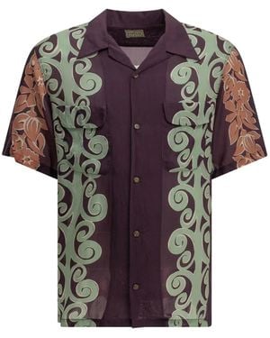 Kapital Kona Tree Floral-Print Camp-Collar Shirt - Purple