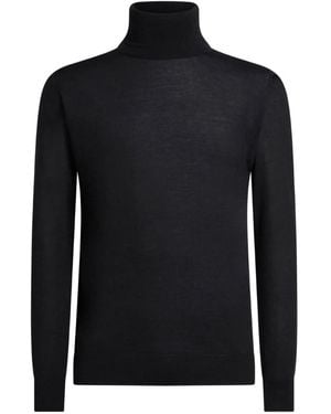 Etro Cashmere Silk Turtleneck Sweater - Black